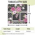 thumbnail image 2 of Pioneer Flower Floral Print Pattern Square Fitted Tablecloth with Elastic Edge,Square Table Cover,Washable Elastic Table Cover for Home Kitchen Party Decor 34"x34", 2 of 6