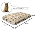 thumbnail image 2 of Cartoon Pet Bed, Style Animal Caricatures Very Jungle Inhabitants Pattern Snowy Forest, Chew Resistant Pad for Dogs and Cats Cushion with Removable Cover, 24" x 39", Multicolor, by Ambesonne, 2 of 4