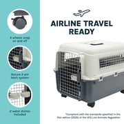 SportPet Designs Airline Approved Plastic Dog Kennel with Wheels, Medium