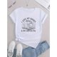 thumbnail image 2 of Camiseta de mujer Ropa de verano básica1pc Women'S Casual Polyester T-Shirt with "I Like My Books Spicy & My Coffee Joy" Print, Crew Neck, Short Sleeve, Knit Fabric, Medium Stretch, All-Season Fashi, 2 of 6