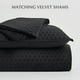 thumbnail image 5 of Juego de edredón EVERGRACE Luxury Velvet Full Queen Black, 5 of 9
