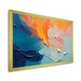 thumbnail image 2 of Designart "Paint Abstract Expression in Blue and Orange II" Abstract Framed Wall Art Decor - Modern Blue Abstract Painting Hallway Framed Wall Art Decor, 2 of 6