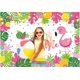thumbnail image 2 of Fondo de flamenco para cumpleaños, fiesta, verano, tropical, flamencos, fotografía, piscina, aloha, hawaiano, luau, playa, decoración, evento, pancarta, cena., 2 of 5