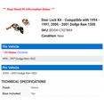 thumbnail image 2 of Door Lock Kit - Compatible with 1994 - 1997, 2000 - 2001 Dodge Ram 1500 1995 1996, 2 of 2