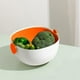 thumbnail image 4 of Utensilios de cocina, juego de 2 coladores y cuencos, resistente colador para lavar frutas y verduras, colador de pasta, colador de frutas y verduras, cesta de lavado segura., 4 of 6
