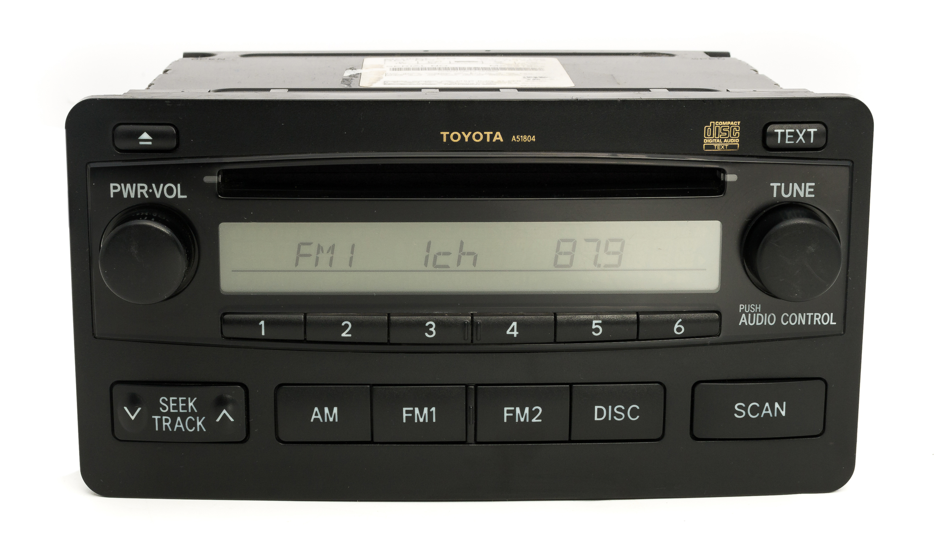 Restored Toyota 2003-2006 Tundra AM FM Receiver w CD Player Face: A51804 861200C100 (Refurbished)
