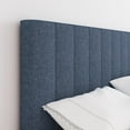 thumbnail image 4 of Skyline Decor Linen Panel Upholstered Platform Bed Frame, Blue, Full, 4 of 5