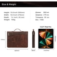 thumbnail image 5 of Bigcan Leather Portfolio Case for 12.9" iPad Pro – Multi-Functional Organizer with AirTag Slot, Laptop Pocket & Custom Engraving, 5 of 12