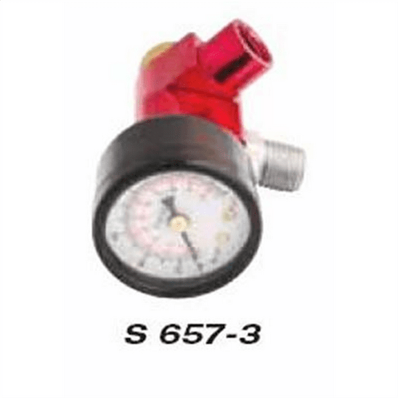 Milton Industries 1/4" Air Hose, Swv. Con. w/Flo Ctrl, gage