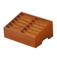 thumbnail image 3 of Siruishop Phone Storage Box Mobile Phone Management 12 Grid Decorative Rectangular Wooden Save Space Smartphone Storage Rack for Office Brown, 3 of 8