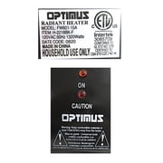 Optimus H-2210 1,320-Watt Portable Fan-Forced Radiant Heater with Thermostat