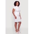thumbnail image 2 of Women's Plus Size High Neck Ruched Mini Dress, 2 of 3