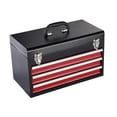 thumbnail image 2 of davian Portable Tool Box Metal Heavy Duty Tool Organizer Large Capacity Storage Case with Drawers Tool Chest with Handle Multifunctional Suitable for Home Garage Workshop Repair with 3 Drawers, 2 of 8