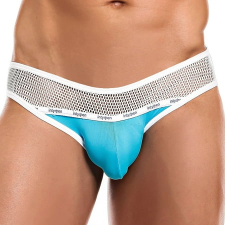 

Intymen Mens Sexy 2 Tone Brief Underpants Micro Pouch Low Waist Mesh Bikini Underwear