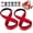 Red, variant on 8-Shaped Support Strap, Figure 8 Weight Lifting Wrist Straps, Gym Fitness Training Equipment for Strength Lifting