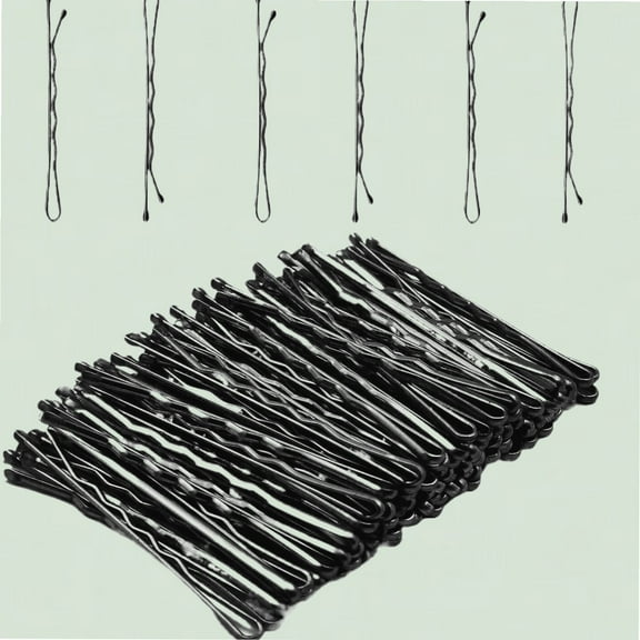 100 Pcs Hair Bobby Pins for Women — 5cm Black Hair Grips for Thick Hair — Easy to Take Everywhere Long Hair Pins for Hairdressing Makeup Styling