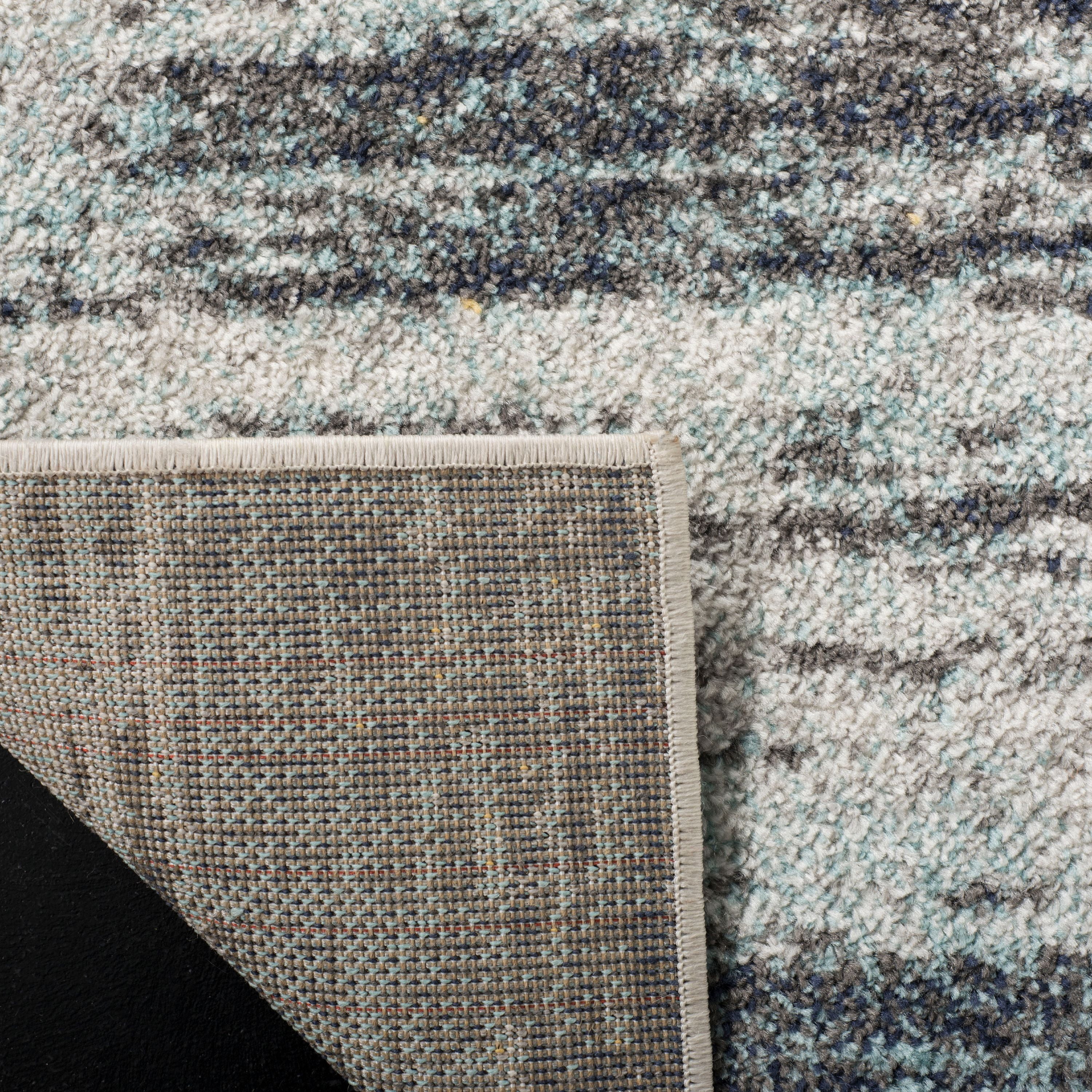 SAFAVIEH Adirondack Melva Distressed Area Rug, Light Grey/Black, 5'1" x 7'6"