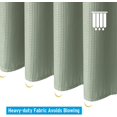 thumbnail image 6 of GourmetG Sage Green Fabric Waffle Shower Curtain with Waffle Weave Heavy Duty Hotel Quality Bathroom Shower Curtains, 72 x 72 Inches, 6 of 7