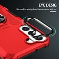 thumbnail image 3 of Allytech for Samsung Galaxy A13 5G Case Heavy Duty Hybrid 360 Rotating Ring Stand Magnetic Kickstand Military Grade Anti-Fall Protection Shockproof Hard Phone Cover, Red, 3 of 10