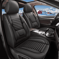 DIKSOAKR Car Seat Covers for Toyota RAV4 2013-2024 Full Set Faux Leather Seat Covers Breathble Waterproof (2 Row 5 Seat, Black)