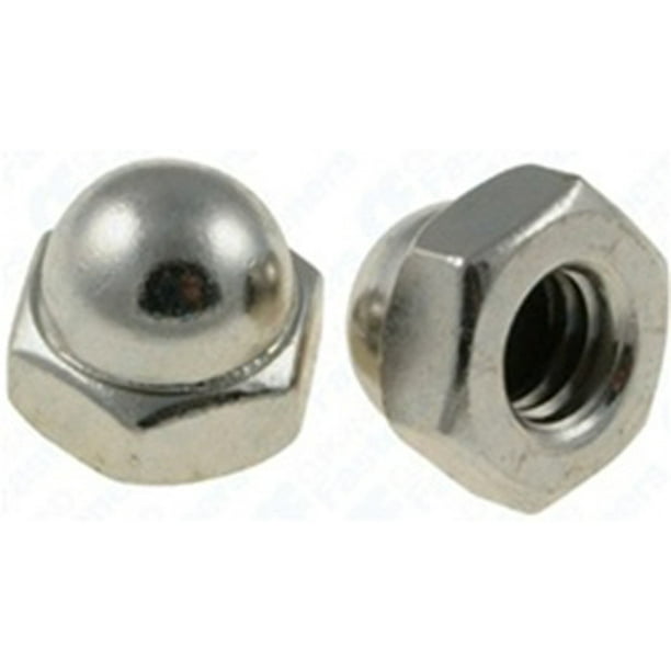100 832 X 5/16" Steel Acorn Cap Nuts Nickel Plated