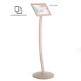 thumbnail image 2 of M&T Displays Curved Menu Board, 8.5x11 inch Pale Rose Pedestal Sign Holder Floor Standing Aluminum Front Loading Easy Open Poster Message Advertisement Holder for Restaurant Cafe Hotel, 2 of 8