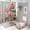 style-351, variant on Shower Curtain 4 Piece Set Pink Roses Shabby Chic Painting with Rugs Toilet Lid Cover and Bath Mat Pink Rose Flower Floral Bathroom Decor Sets for Bathroom Decor Set 72inch X 72inch