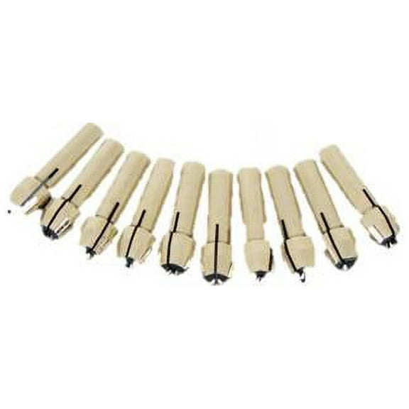 TEMO 10 pc Durable Shiny 1/16 Inch (1.6 mm) Rotary Tool Collet Bit #482 for Dremel and Compatible