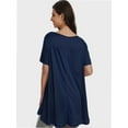 thumbnail image 6 of Women's Plus Size Short Sleeve Tunic Top - Casual Loose Fit Flare Swing T-Shirt, Basic Comfort, 6 of 6