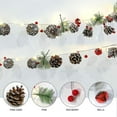 thumbnail image 2 of Christmas String Lights, Pinecone Bell Red Berry Garland With Lights, 2 of 5