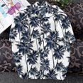 thumbnail image 2 of Mens Hawaiian Beach Shirt Short Sleeve Button Up Tops-3, 2 of 3