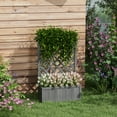 thumbnail image 2 of Outsunny Jardinière Surélevée avec Treillis pour Vignes, Gris, 2 of 10