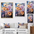 thumbnail image 4 of Designart "Galaxy Of Vibrant Florals I" Violets Floater Framed Wall Art Prints, 4 of 5