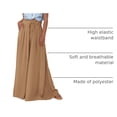 thumbnail image 4 of Pantalones Palazzo de Pierna Ancha PRETTYGARDEN Khaki Talle M, 4 of 8