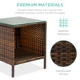 thumbnail image 6 of Best Choice Products 3-Piece Outdoor Wicker Conversation Patio Bistro Set, w/ 2 Chairs, Table - Brown/Tan, 6 of 8