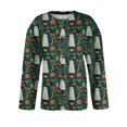 thumbnail image 5 of Halloween Cardigan Sweaters for Women Cute Cartoon Ghost Womens Sweaters Cardigan Knit Button Down Cropped Long Sleeve Fall Fashion Comfy Tunic Sweater Green 2XL, 5 of 6