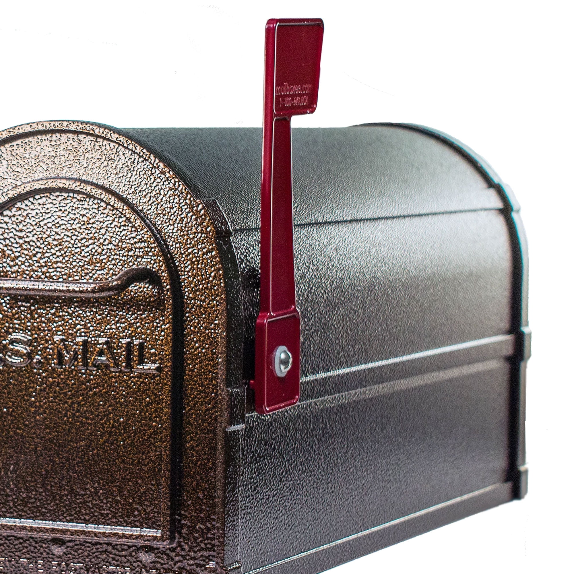 BrightLight Mailbox BL-9876 2 Door Mailbox with Carrier Signal Flag, Bronze
