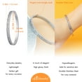 thumbnail image 4 of ‎555Jewelry Unisex ‎Elegant Stainless Steel Rectangle Link Chain Pattern Hinged Cuff Bangle Bracelets for Women & Men, Silver, 4 of 8