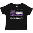 thumbnail image 3 of Inktastic Epilepsy Awareness Purple Ribbons and Flag Boys or Girls Baby T-Shirt, 3 of 5