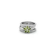 thumbnail image 2 of 2/5 Carat (Ctw) Green Peridot Flower Ring in Sterling Silver, 2 of 5