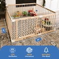 thumbnail image 4 of HARPPA Wooden Baby Gate Playpen, Large Play Yard Fence for Toddlers, Adjustable Shape, 57" x 57" x 24", 4 of 16