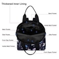 thumbnail image 4 of CHAOYUNYI Women’s Backpack Bag Medium Size with Trolley Sleeve, Adjustable Strap/ Top Handle, Water Resistant Travel Daypack, Dreamy Flower, 4 of 7
