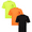 Black/Orange/Yellow, variant on Workwear Men's Short Sleeve Pocket Work T-Shirt, 3 Pack (Mens and Big Men's)