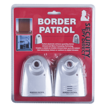 [Security&Spy] Infrared Beam Alarm System – Wireless Entry Alert with Chime & Alarm, Adjustable Range, Battery or AC Powered