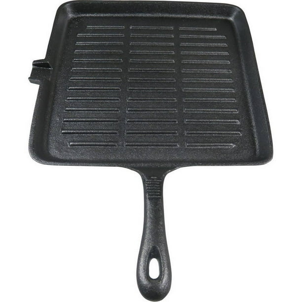 Ozark Trail 11" Square Preseasoned Cast Iron Griddle with Handle