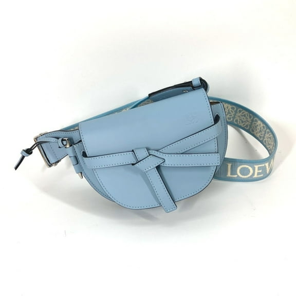Pre-Owned Loewe A650N46X13 Crossbody Pochette bag Shoulder Bag onyx blue blue