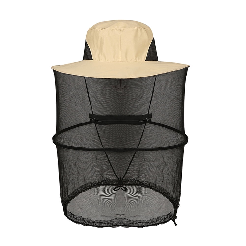Chapeau Moustiquaire Anti-Moustiques Casquette Réglable Pratique Pliable Chapeaux de Soleil de Pêche