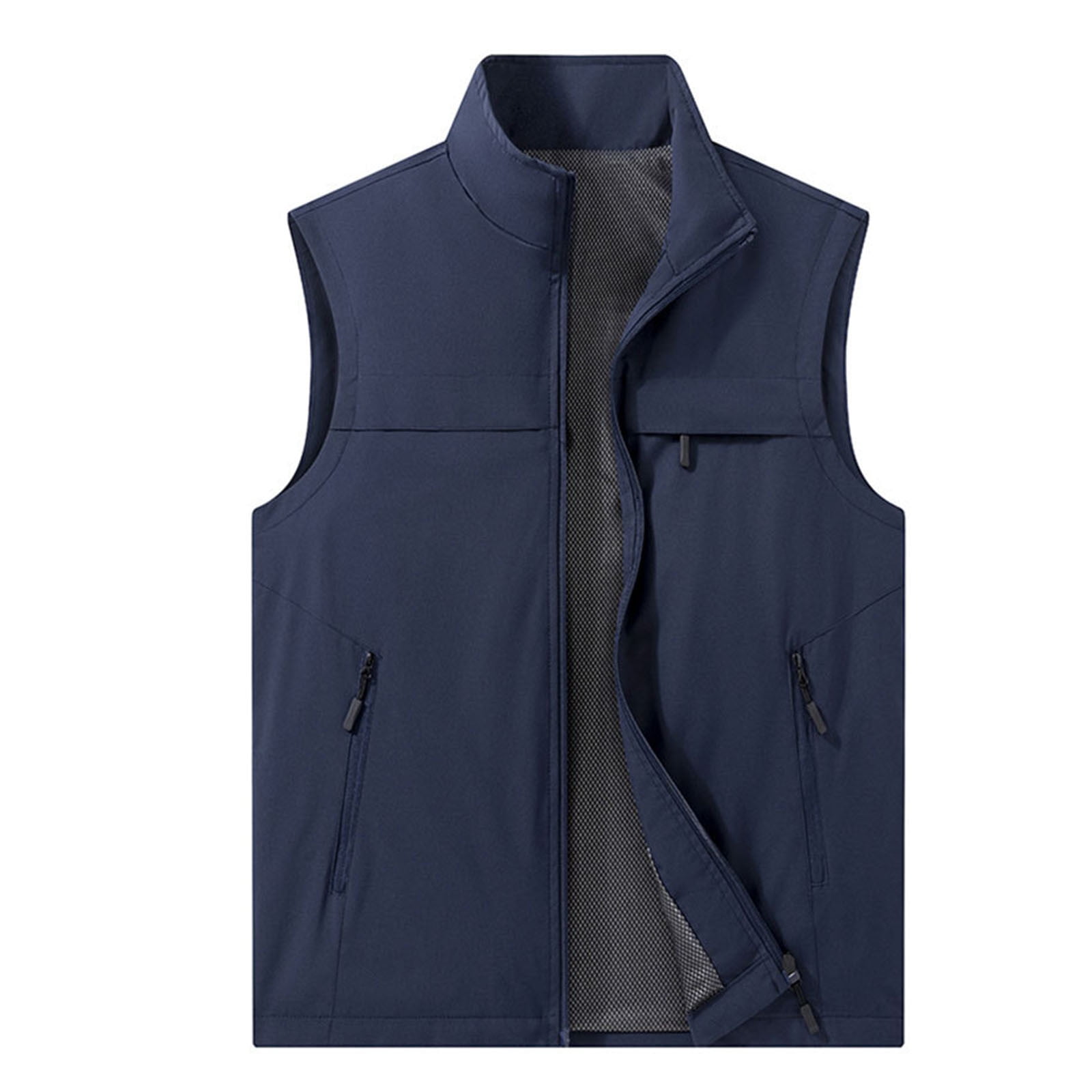 BUIGTTKLOP Mens Vest Lightweight Outerwear Windproof Sleeveless Jacket for Golf Running Hiking