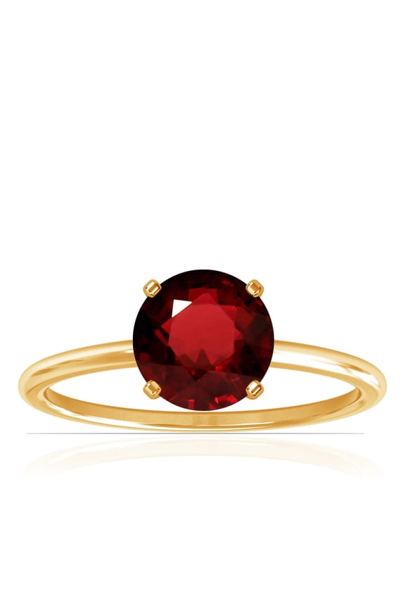 July Birthstone - Dainty Round Four Prong Ruby Solitaire Ring (Grade - AAA | 1.05cts.)
