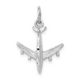 thumbnail image 1 of Designer 14K White Gold 3-D Airplane Charm (Length=21.5) (Width=16) Made In United States -Jewelry By Sweet Pea Creations, 1 of 3